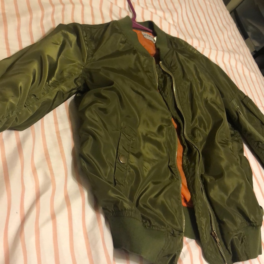 Green bomber jacket